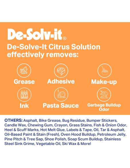 Spray limpiador cítrico De-Solv-It Orange-Sol 946 ml