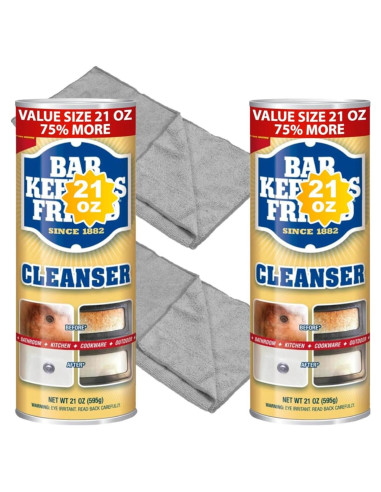 Paquete de Limpieza Bar-Keeper's Friend 737 ml + 595 g + 2 Paños