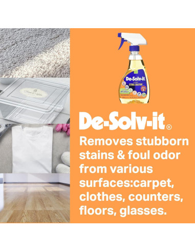 Removedor de Olores y Manchas De-Solv-It 6 Paquetes 12.6 oz