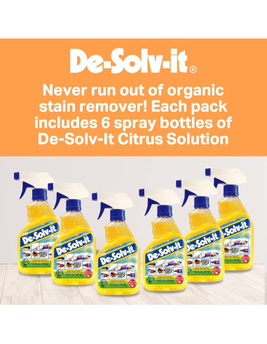 Removedor de Olores y Manchas De-Solv-It 6 Paquetes 12.6 oz