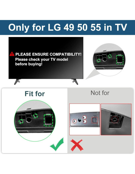 Patas de TV WISINY Reemplazo para LG 49 50 55 Pulgadas