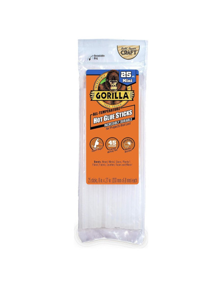 Barritas de Pegamento Caliente Mini Gorilla 203mm 300 Unidades