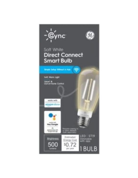 Bombilla Inteligente GE 6W ST19 Luz Blanca Suave Regulable