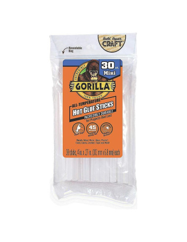 Barras de Pegamento Caliente Gorilla 10.16 cm - 30 Piezas