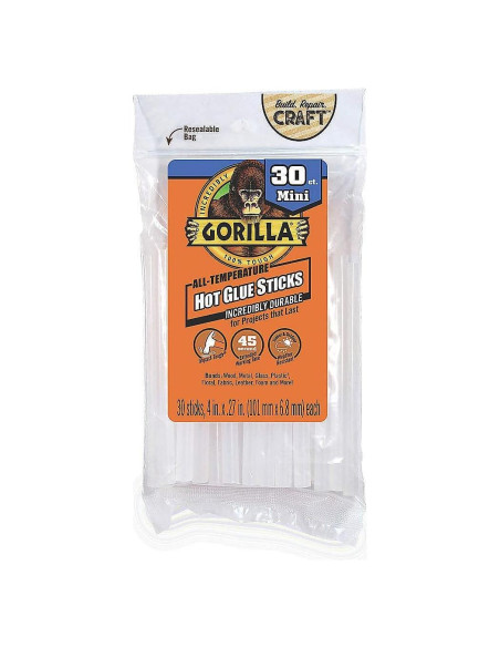 Barras de Pegamento Caliente Gorilla 10.16 cm - 30 Piezas