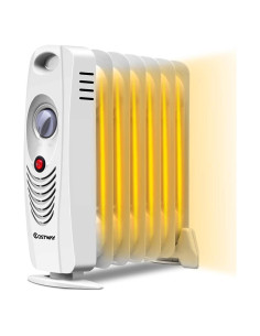 Calefactor de Radiador Lleno de Aceite COSTWAY 700W Portátil