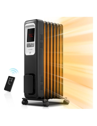 Calefactor de Radiador Eléctrico FOHERE 1500W con Termostato