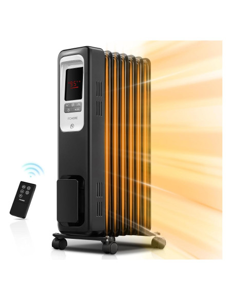 Calefactor de Radiador Eléctrico FOHERE 1500W con Termostato