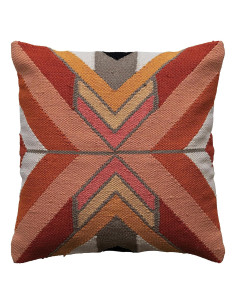 Almohada Cuadrada 50.8 cm Creative Co-Op Algodón Chevron Multicolor