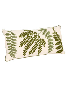 Almohada Lumbar Algodón Creative Co-Op 81x36 cm Bordado Helechos
