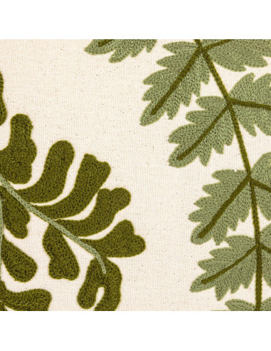 Almohada Lumbar Algodón Creative Co-Op 81x36 cm Bordado Helechos