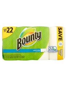 Toallas de Papel Bounty Selecciona Tamaño Blanco 12 Rollos