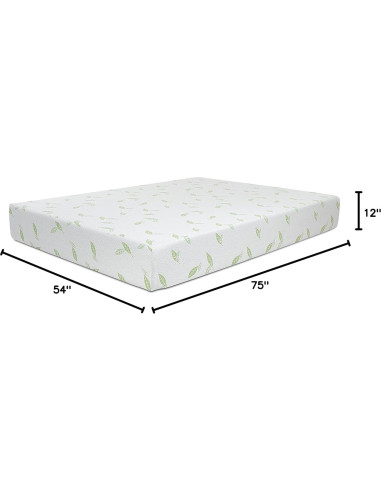 Colchón de Espuma Viscoelástica NapQueen 12" Completo Té Verde