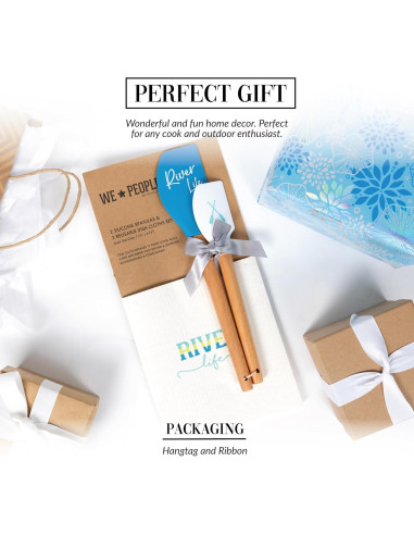 Set de Cocina Pavilion Gift - 2 Toallas y 2 Espátulas Vida del Río