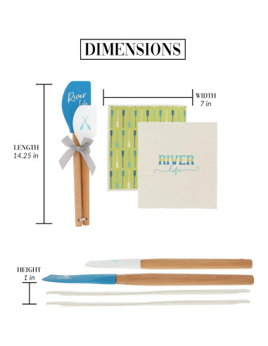 Set de Cocina Pavilion Gift - 2 Toallas y 2 Espátulas Vida del Río
