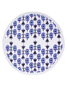 Toalla de Playa Redonda SwimZip 150 cm Algodón Azul