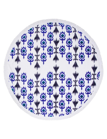 Toalla de Playa Redonda SwimZip 150 cm Algodón Azul