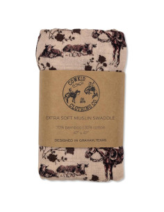 Manta Muslin Bebé Cowkid Rosa Pradera 119x119 cm