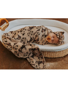 Manta Muslin Bebé Cowkid Rosa Pradera 119x119 cm 2