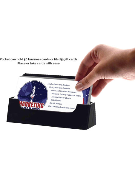 Soporte para Tarjetas de Visita Acrílico Negro - 100 Unidades