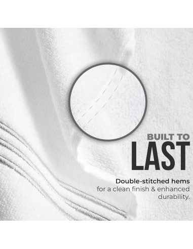 Juego de Toallas Premium Simpli-Magic 8 Piezas Algodón Gris