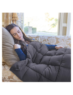 Manta con peso Nova Microdermabrasion 6.8 kg 122x183 cm Gris