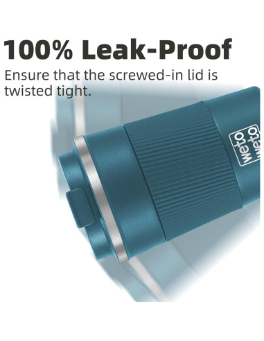 Vaso de Café Aislado WETOWETO 12oz Acero Inoxidable Azul