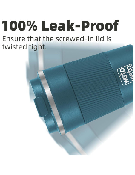 Vaso de Café Aislado WETOWETO 12oz Acero Inoxidable Azul