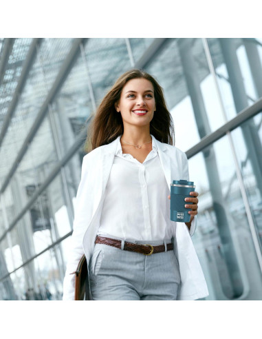 Vaso de Café Aislado WETOWETO 12oz Acero Inoxidable Azul