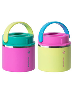 Tarro de Comida Aislado ThermoFlask 590 ml 2-Pack Rosa y Azul