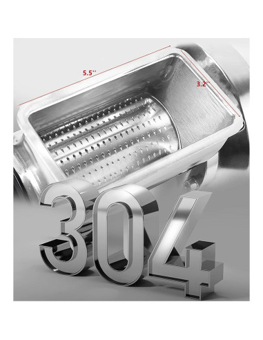 Rallador de Queso Eléctrico LIANDU-US 550W 40 kg/h Acero Inoxidable