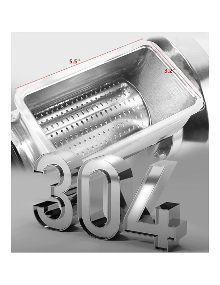 Rallador de Queso Eléctrico LIANDU-US 550W 40 kg/h Acero Inoxidable
