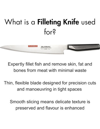 Cuchillo Flexible Global G-18 de 25.4 cm - Acero Inoxidable Japonés