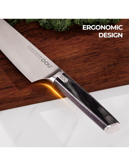 Cuchillo de Chef OOU 20.32 cm Acero Alemán 1.4116 Ultra Afilado