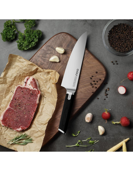Cuchillo de Chef OOU 20.32 cm Acero Alemán 1.4116 Ultra Afilado