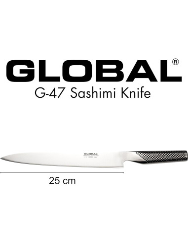 Cuchillo Sashimi Global G-47 25 cm Acero Inoxidable Japonés