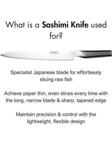 Cuchillo Sashimi Global G-47 25 cm Acero Inoxidable Japonés