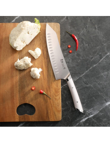 Cuchillo de Chef Forjado Cangshan HELENA 20.32 cm Blanco