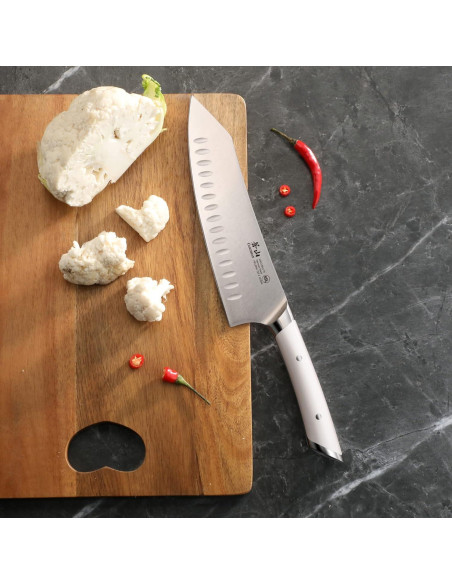 Cuchillo de Chef Forjado Cangshan HELENA 20.32 cm Blanco