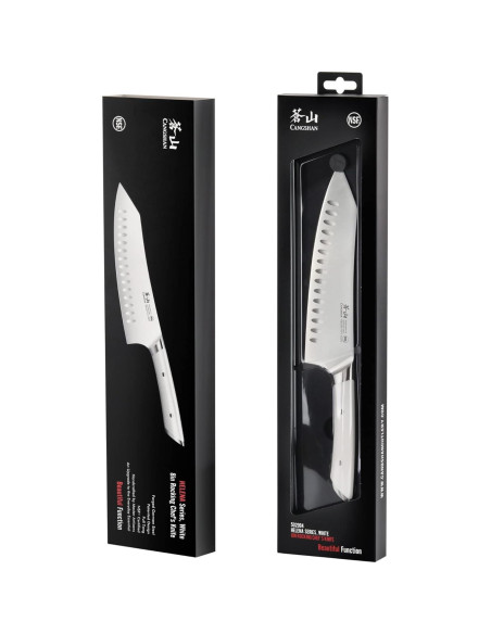 Cuchillo de Chef Forjado Cangshan HELENA 20.32 cm Blanco