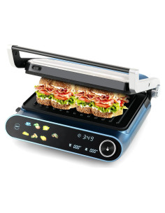 Parrilla Eléctrica Interior Happygrill 1200W 3 en 1 con Placas Antiadherentes