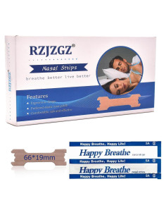 Tiras Nasales Antironquidos RZJZGZ 50 Paquetes 66x19mm
