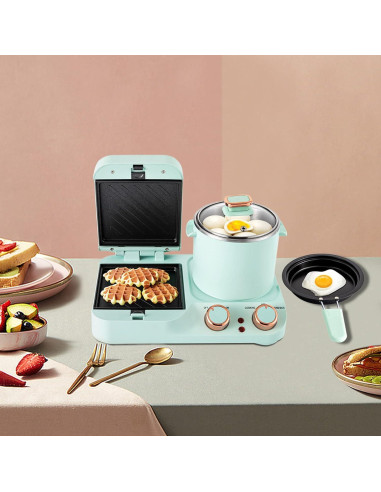 Estación de Desayuno 3 en 1 Beuioslyr Verde 1050W