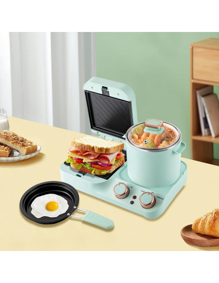 Estación de Desayuno 3 en 1 Beuioslyr Verde 1050W