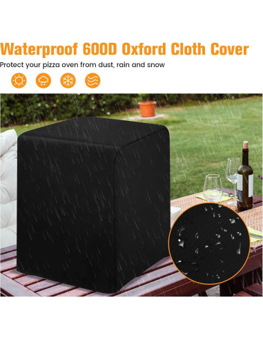 Horno de Pizza 4 en 1 ORALNER a Leña y Parrilla Portátil