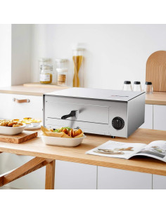 Horno de Pizza Eléctrico Giantex EP20961 Acero Inoxidable 30.48 cm 2