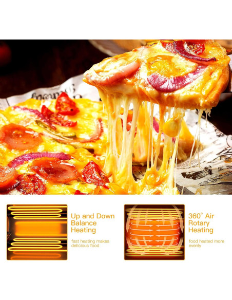 Horno de Pizza Eléctrico Giantex EP20961 Acero Inoxidable 30.48 cm