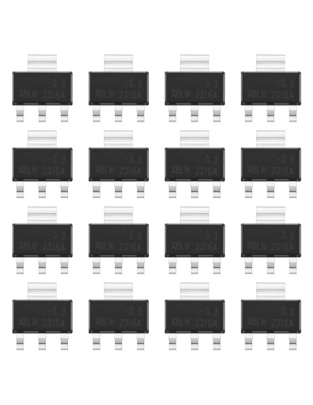 50 Reguladores de Voltaje AMS-1117 3.3V 1A SOT-223