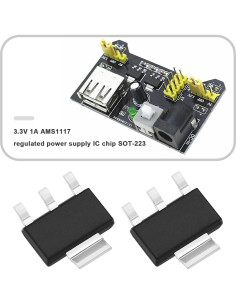50 Reguladores de Voltaje AMS-1117 3.3V 1A SOT-223 2