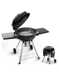 Parrilla de Carbón Ciokea 22" Portátil con Mesa y Cubierta